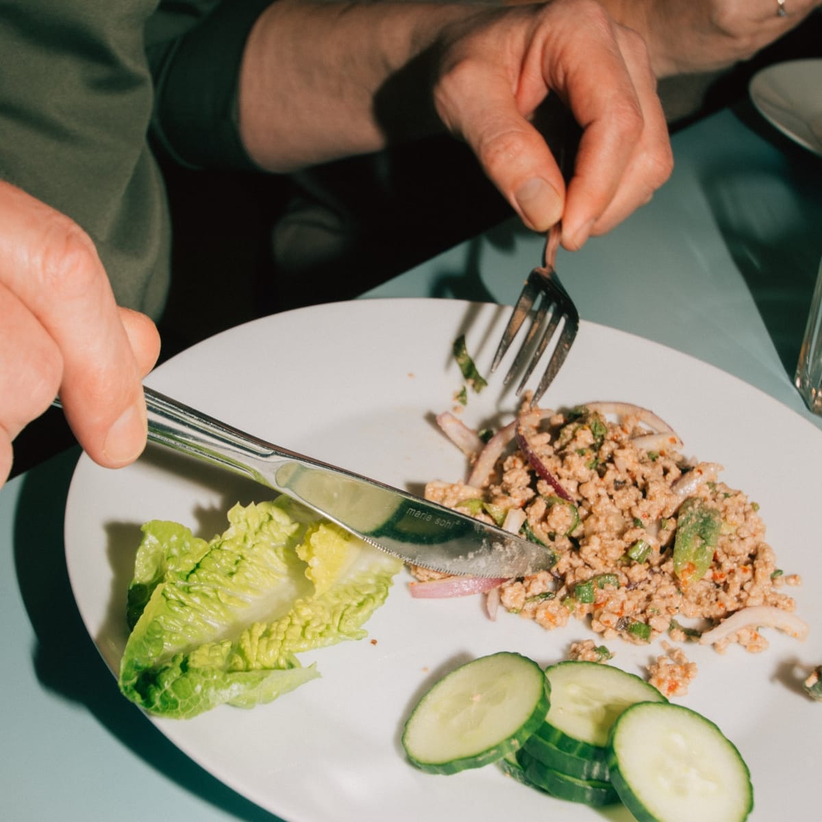 Fællesspisning på et madhold