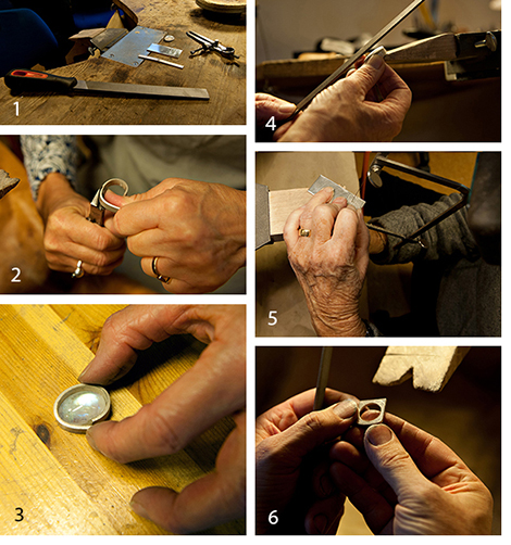 Billede 1-6 af 10 i reportage om skabelsen af en ring på smykkekursus ved FOF Aarhus, underviser guldsmed Henrik Saugbjerg