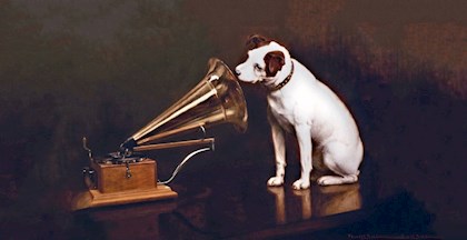 Francis Barraud's værk 'His Master's Voice'.
