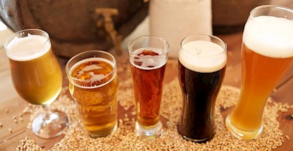 Forskellige slags øl i glas