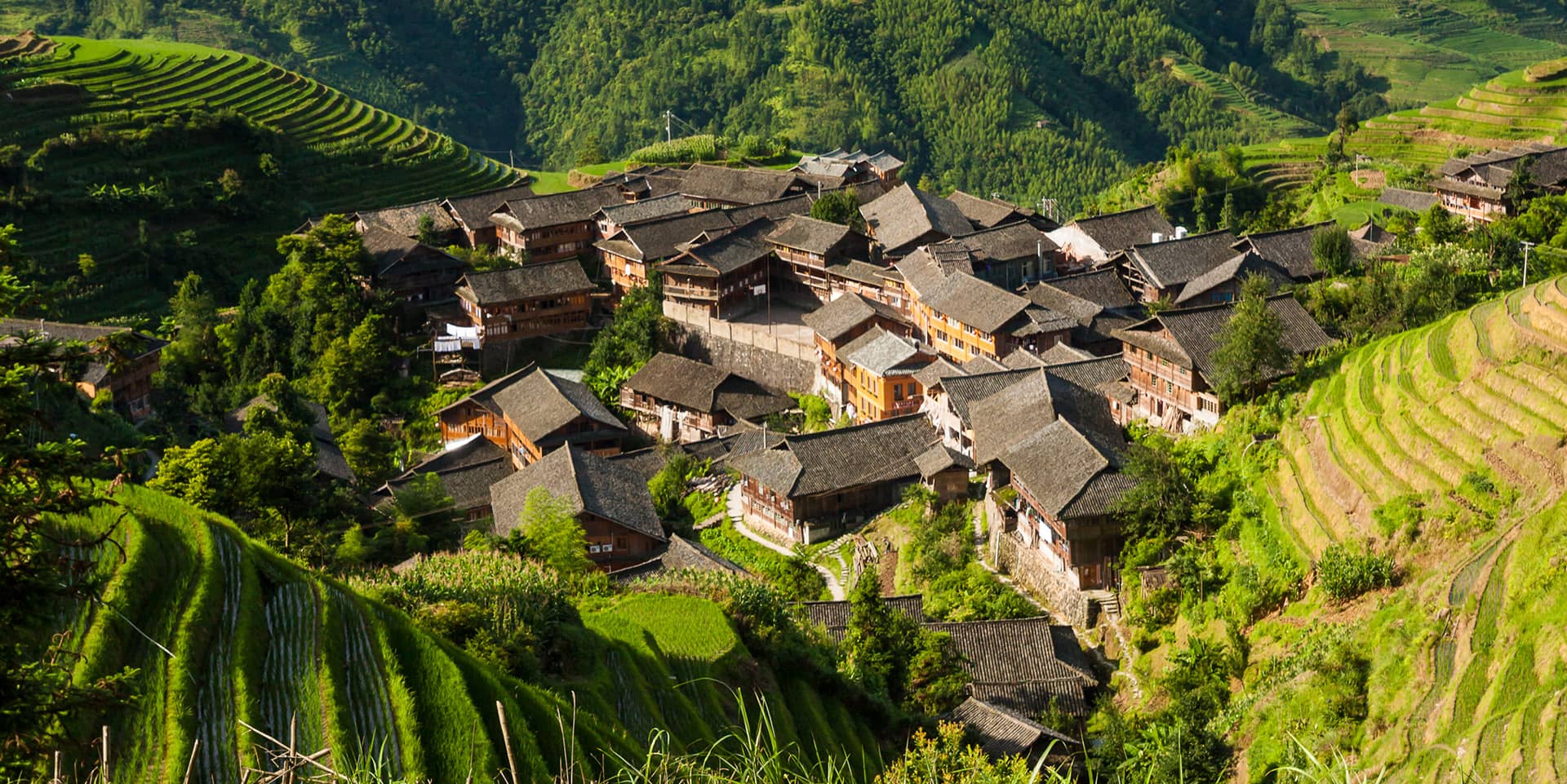 Billede af traditionel kinesisk landsby