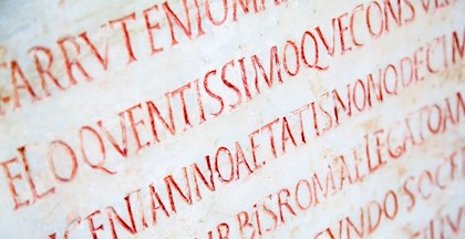 Billede af latinsk skrift