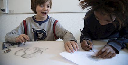 Tegning for børn og unge hos FOF København