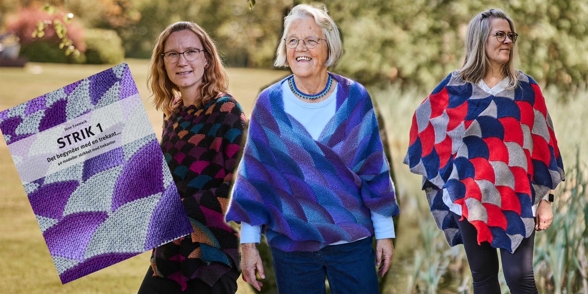 FOF Sønderjylland Strik Jane Enemark tre kvinder med strikkede sjaler
