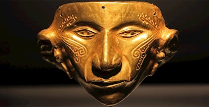 Guldmaske fra et museum