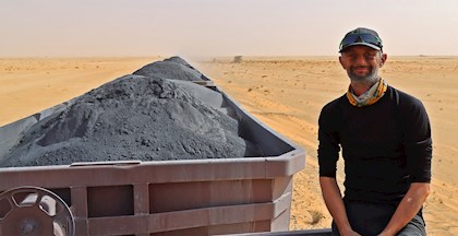 Jan Tvernø på jernmalmstog i Mauritania