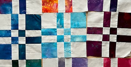 Eksempel på en patchwork grundteknik (lavet af Inge Ryborg Lund)