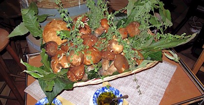 Italienske efterårs svampe og olivenolie