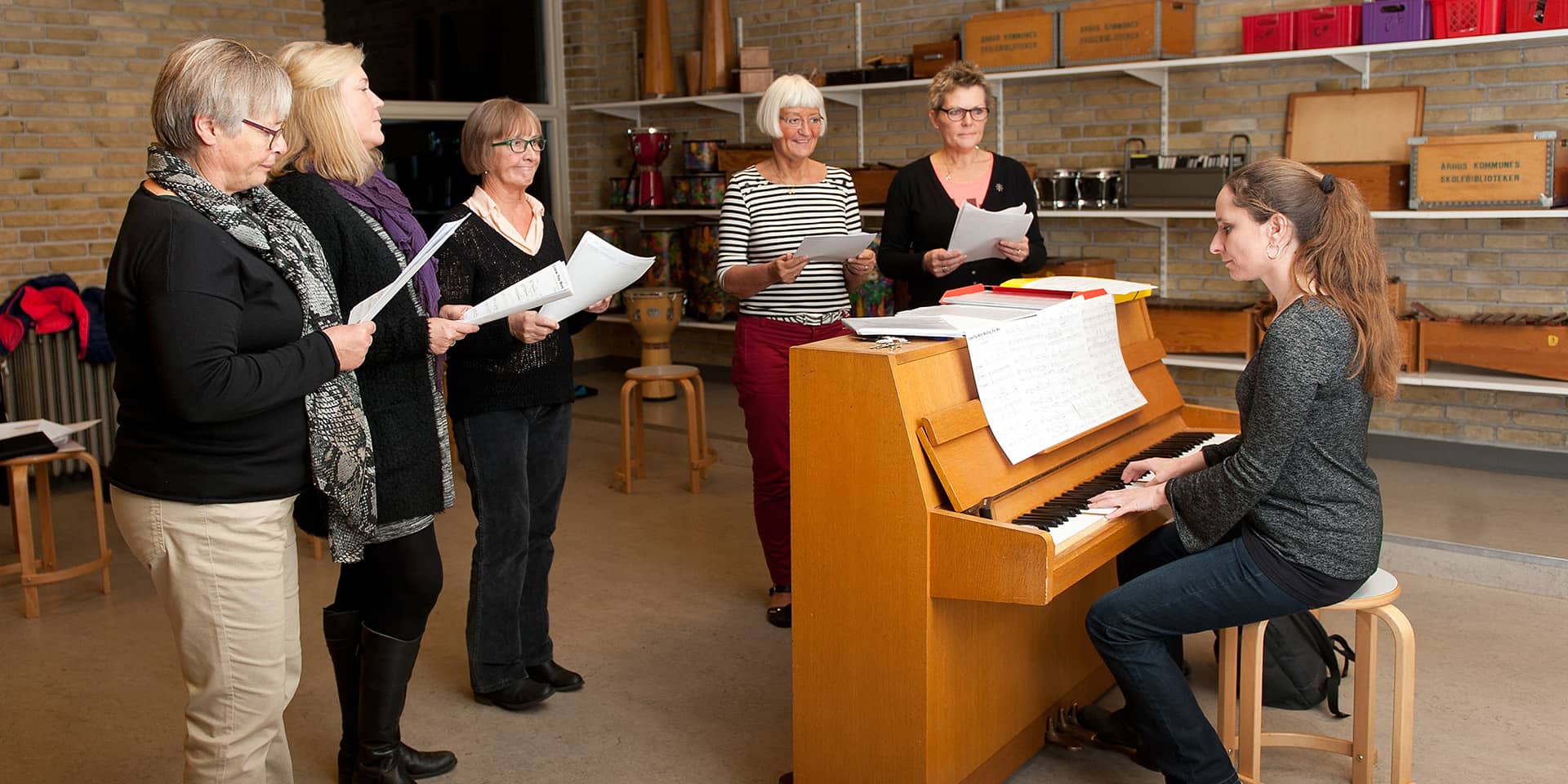 Kursister til sangundervisning i FOF Aarhus